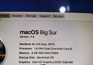 Laptop Apple MacBook Air 2017 8GB Intel Core i5 SSD 128GB