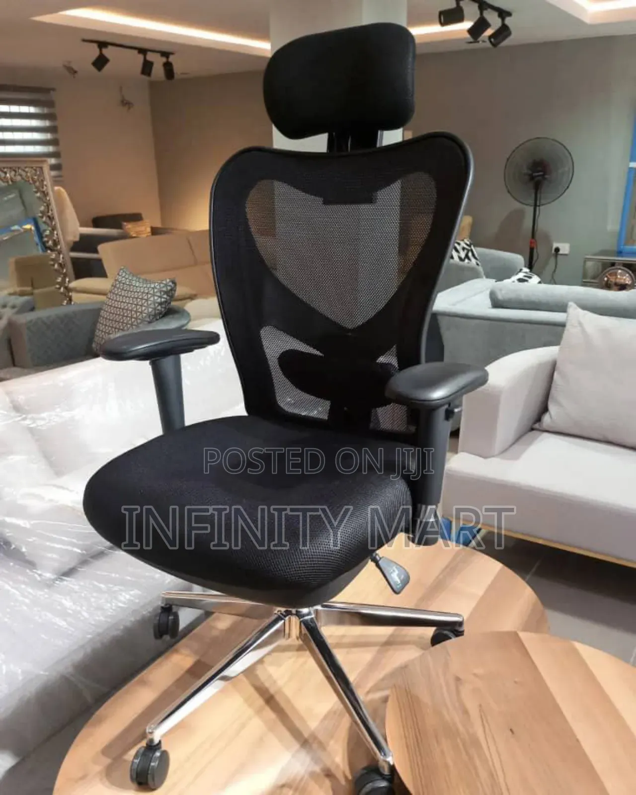 Office Chair Ergonomic Black, Swivel Base