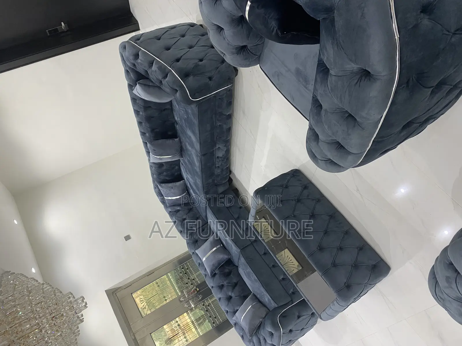 L Shape Sofa With Singles and Center Table