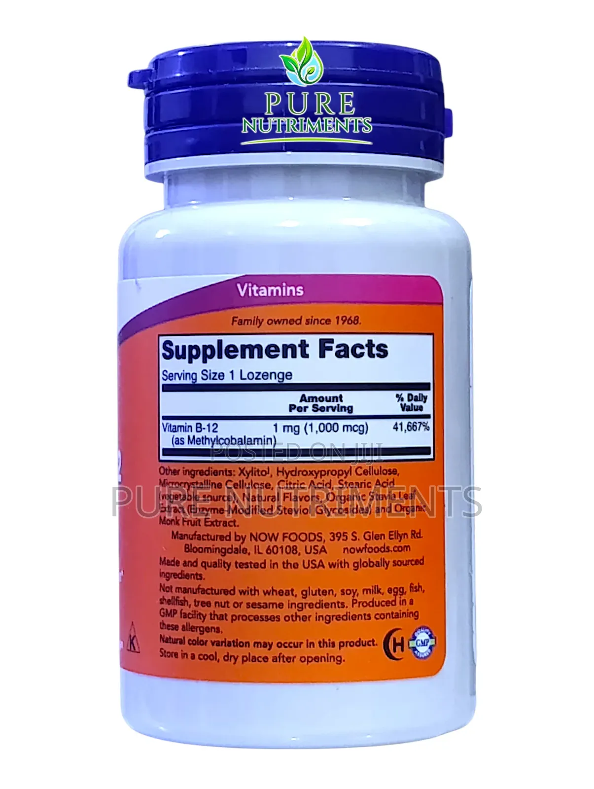Now Methyl B-12 Methylcobalamin 1000mcg