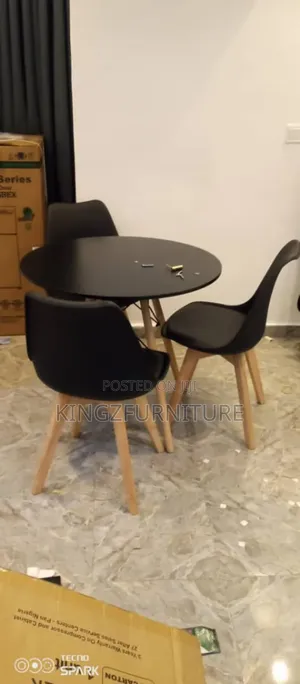 Round Dining Set One Table and 3 Chairs