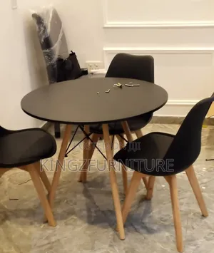 Round Dining Set One Table and 3 Chairs