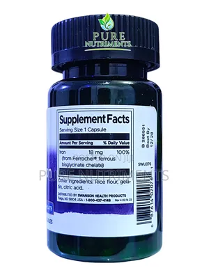 Swanson Ferrochel Iron Ferrous Bisglycinate 18mg 180 Capsules