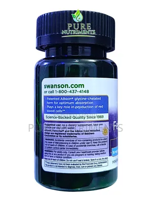 Swanson Ferrochel Iron Ferrous Bisglycinate 18mg 180 Capsules