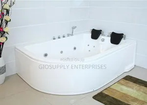 Supply24 Bali XXL Whirlpool Bathtub for Corner Installation