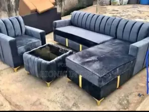 L Shape Chair With Center Table