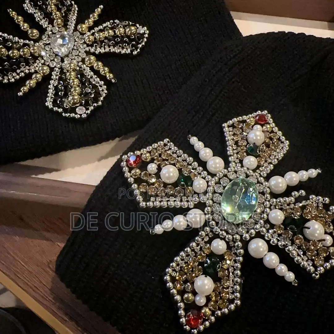 The Chrome Hearts Embellished Crystals Beanies