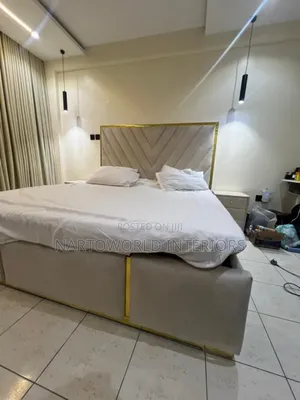 Cream Padded 6by6 Bedframe