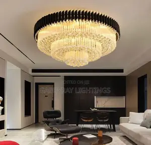 Crystal Flush Round Chandelier