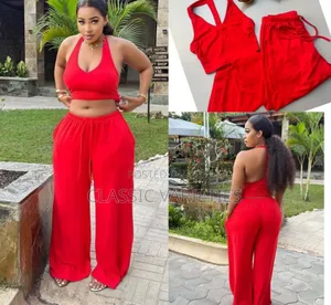 Luxury Wide~Leg Pant Set Full Length