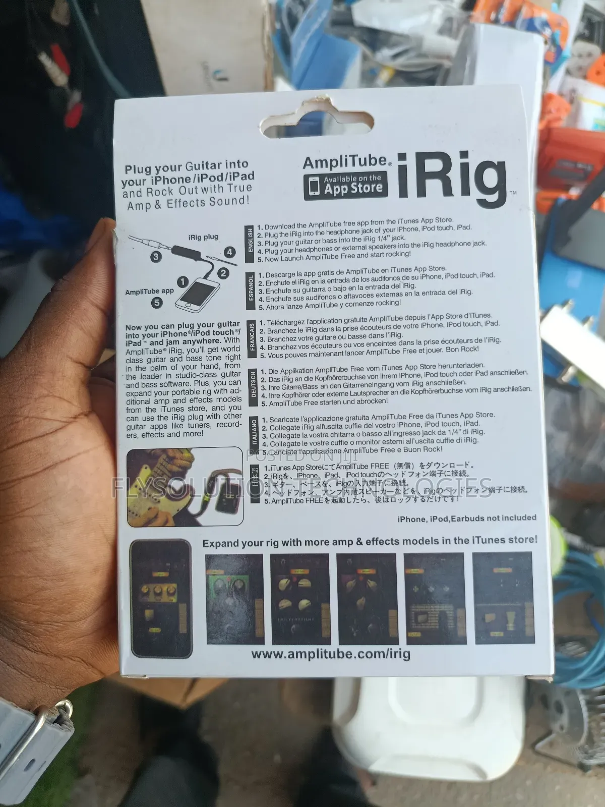 Multimedia Amplitube Irig Guitar Interface to iPhone