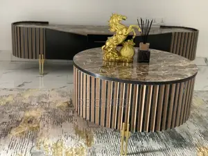 Foreign Centre Table With the TV Console and Stallion Horse