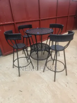 A Set of Wicker Rattan Bar Furniture