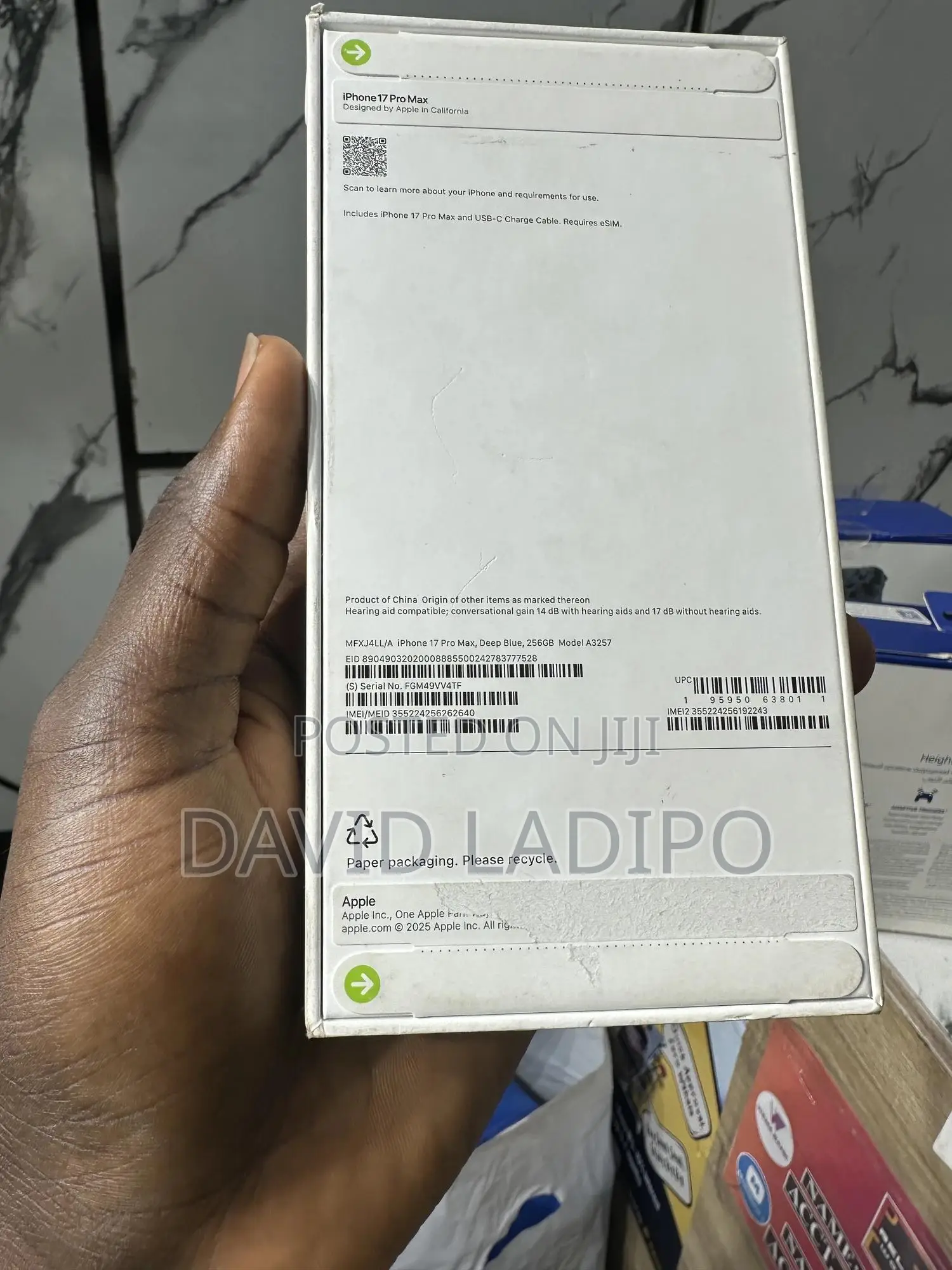 New Apple iPhone 17 Pro Max 256 GB Blue
