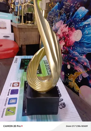 Modern Gold Statue for Living Room