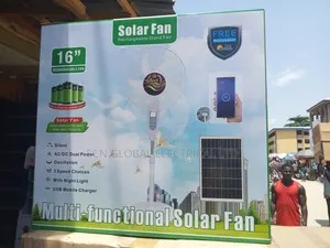 Royal Home 16" Multi-Functional Solar Rechargeable Stand Fan.