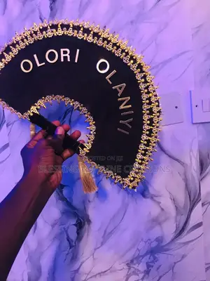Bridal Fans and Bouquet