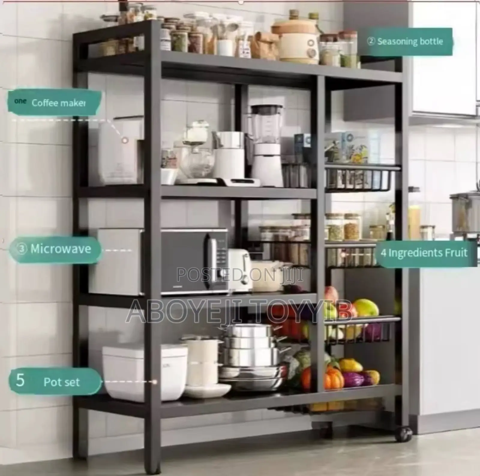 Strong 4 Layers Shelf- Storage Organizer Rack