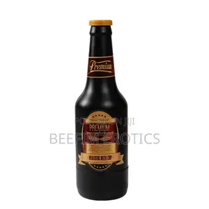Manual Beer Bottle Shaped Masturbator for Men Soft Silicone Material