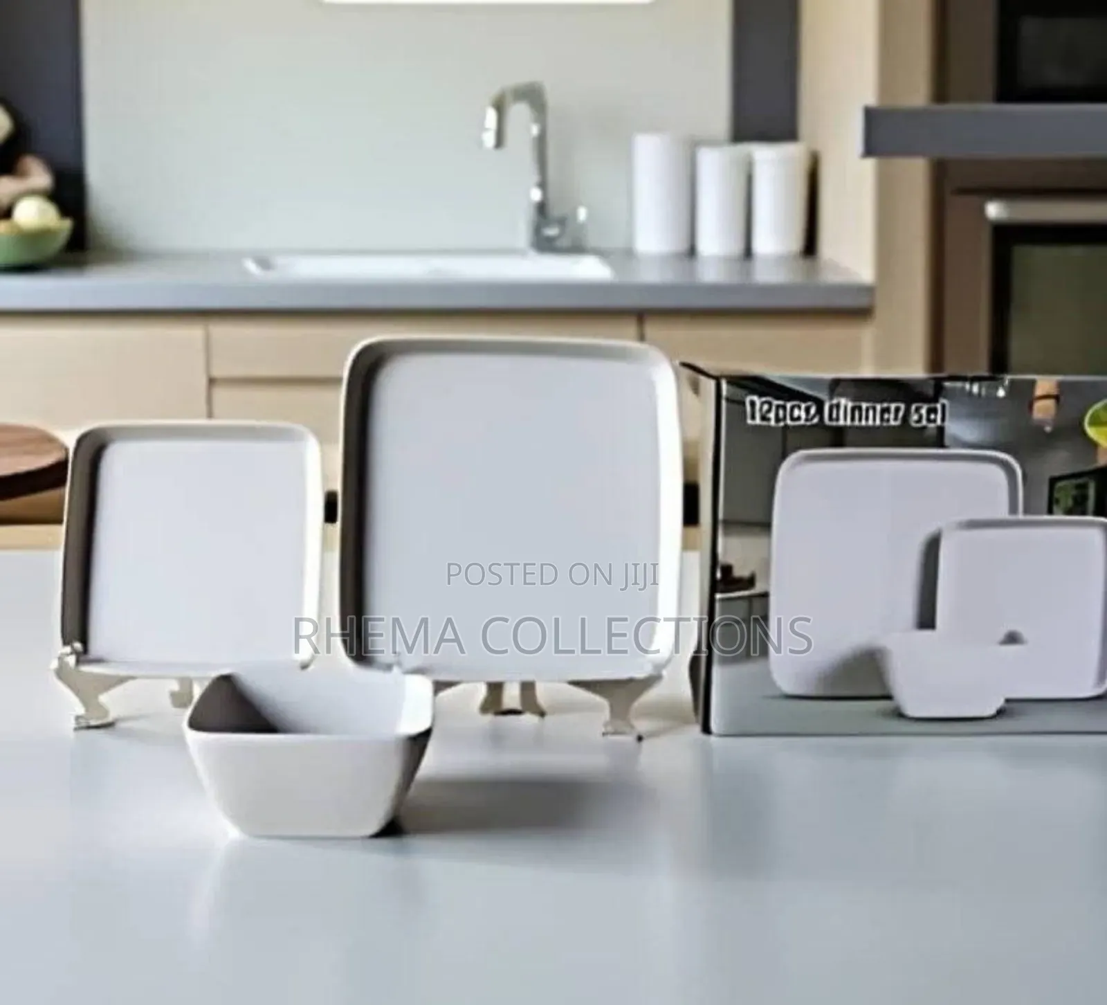 12pcs Square Stoneware Dinner Set