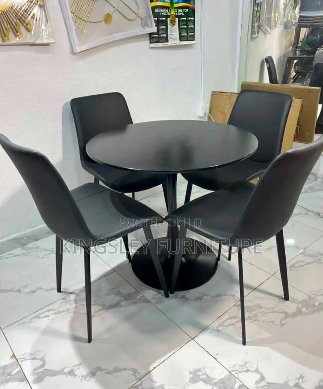 Quality Black Dining Table With 4 Chairs