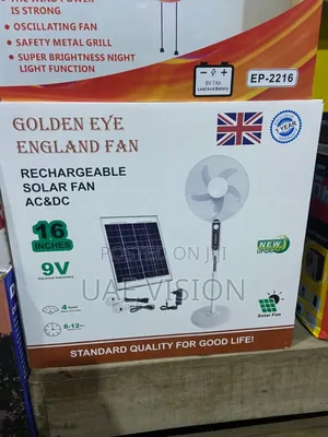 16inches Rechargeable Fan Solar
