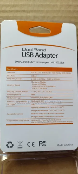 Ac600 Dual Band Usb Wifi 5 Network Wireless Dongle Adapter 5g Device