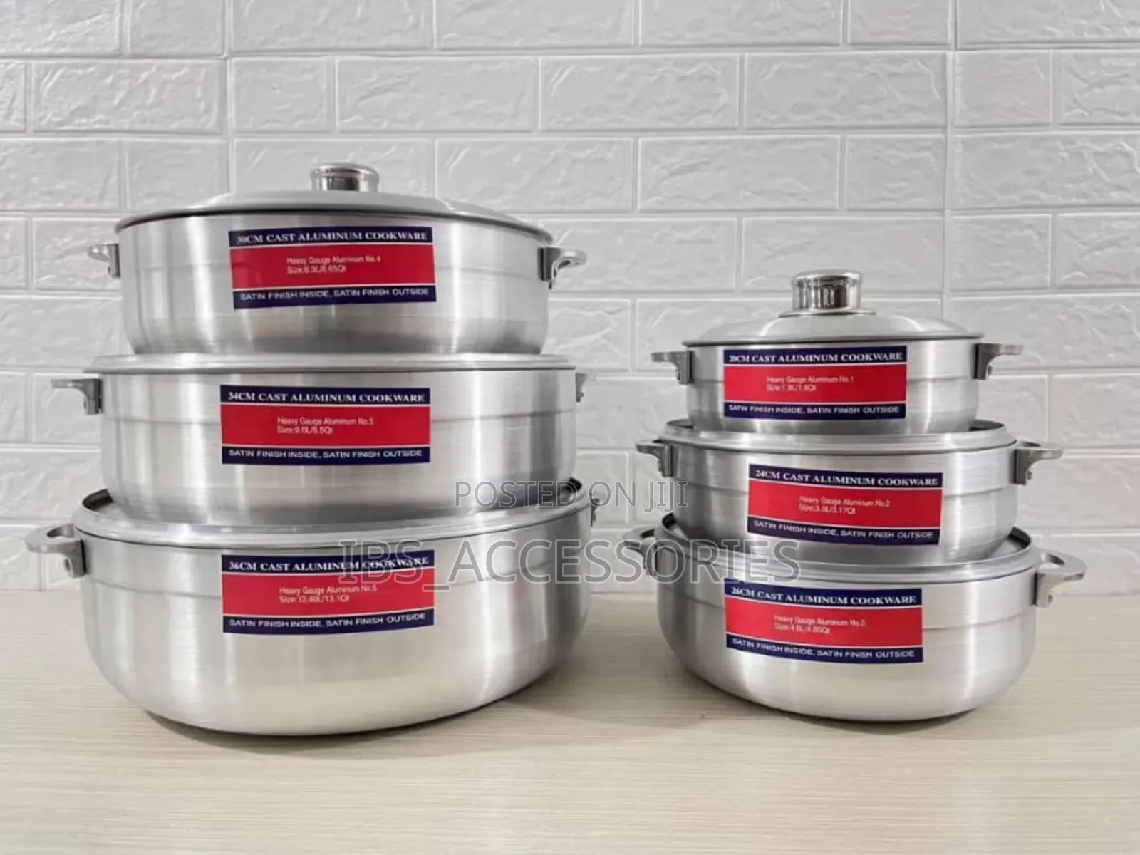 6piece Aluminium Cast Pot