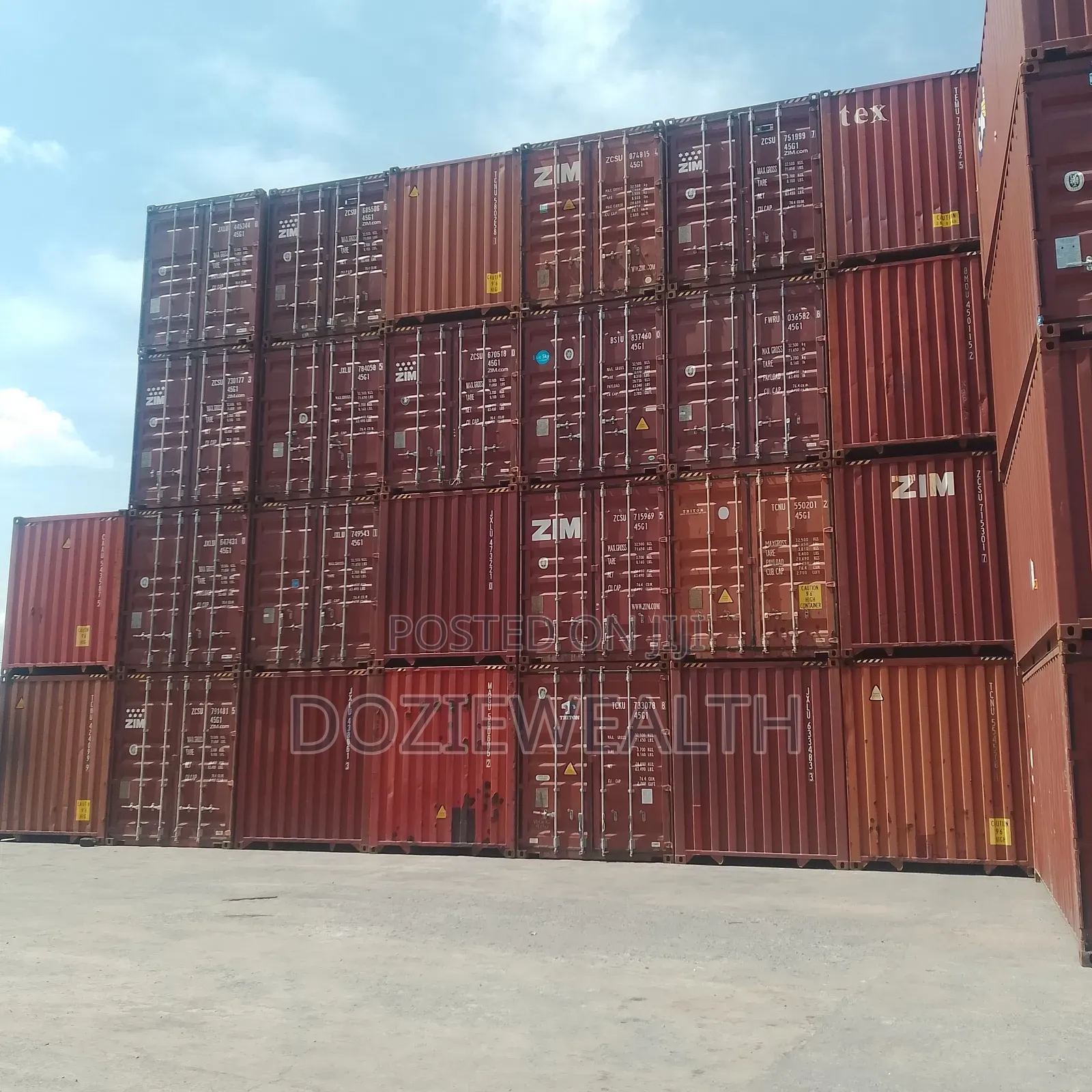 Zim 40ft Empty Containers