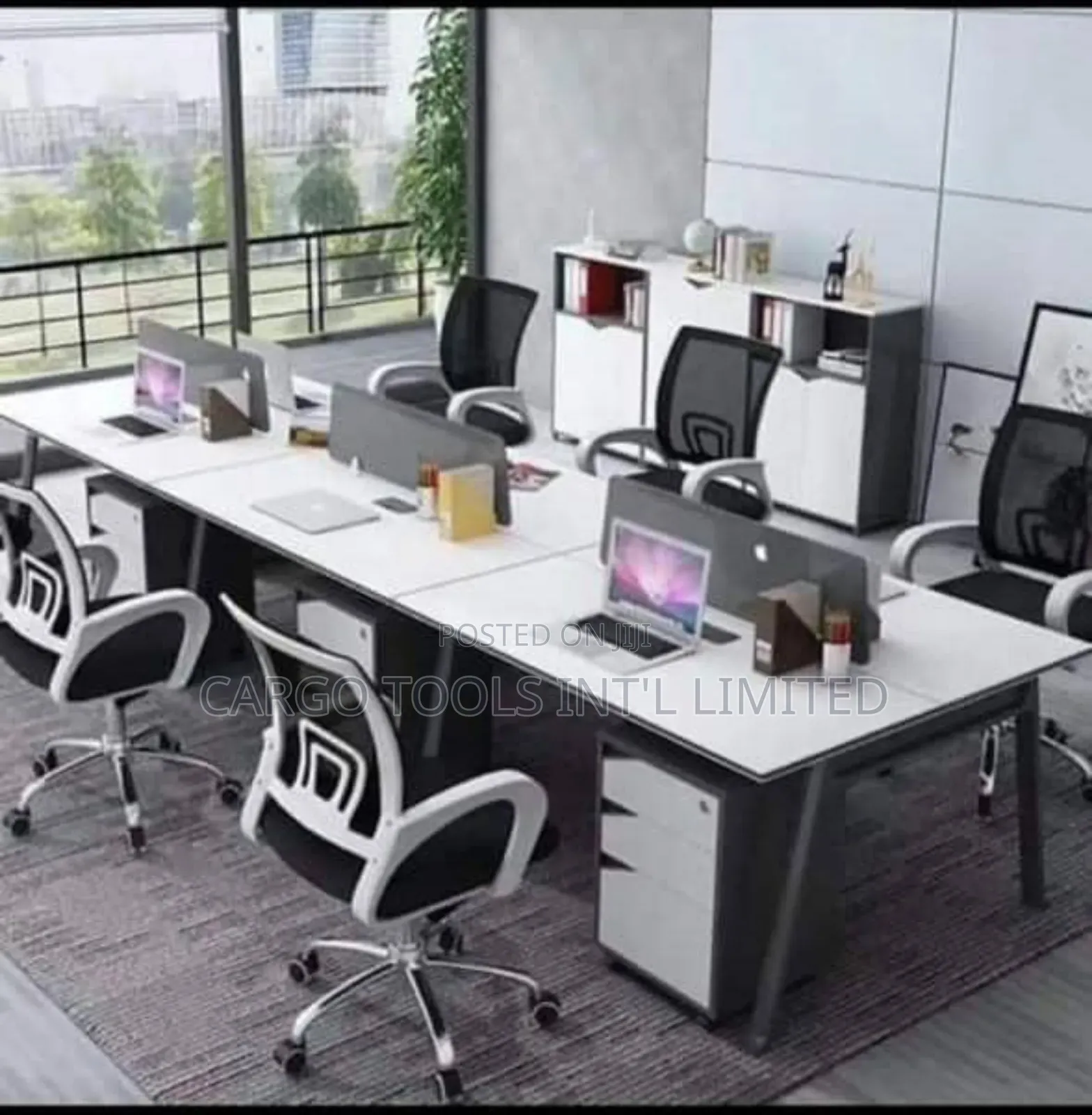 Quality Workstation by 6 Seaters White