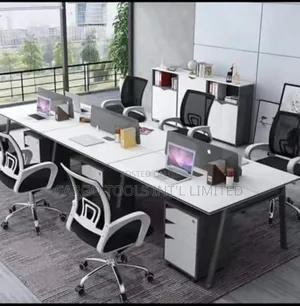 Quality Workstation by 6 Seaters White