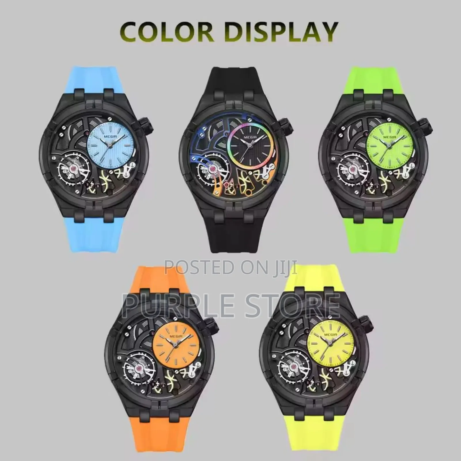 Megir High Quality "Rubber Strap" Watch