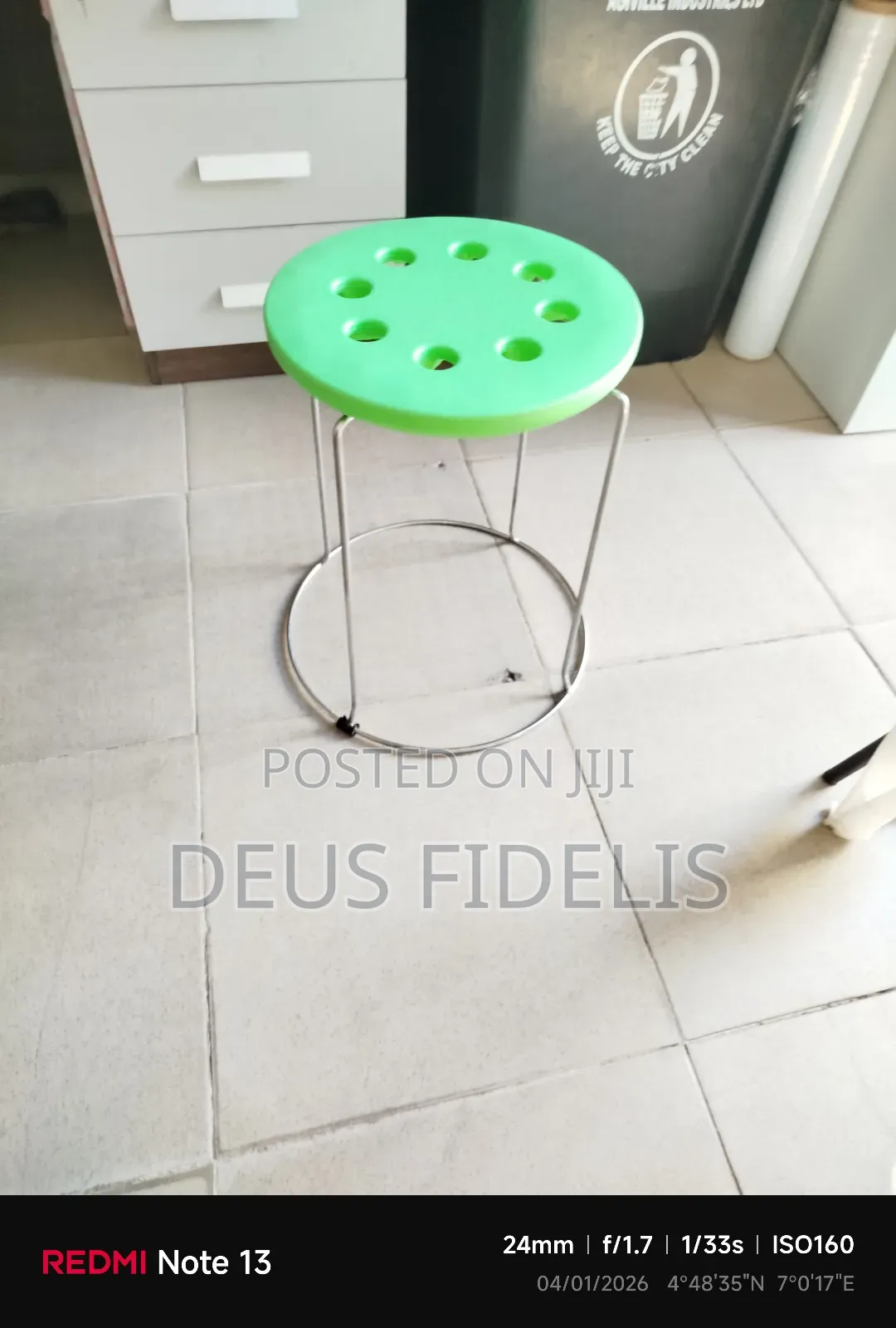 Plastic Top Side Stool