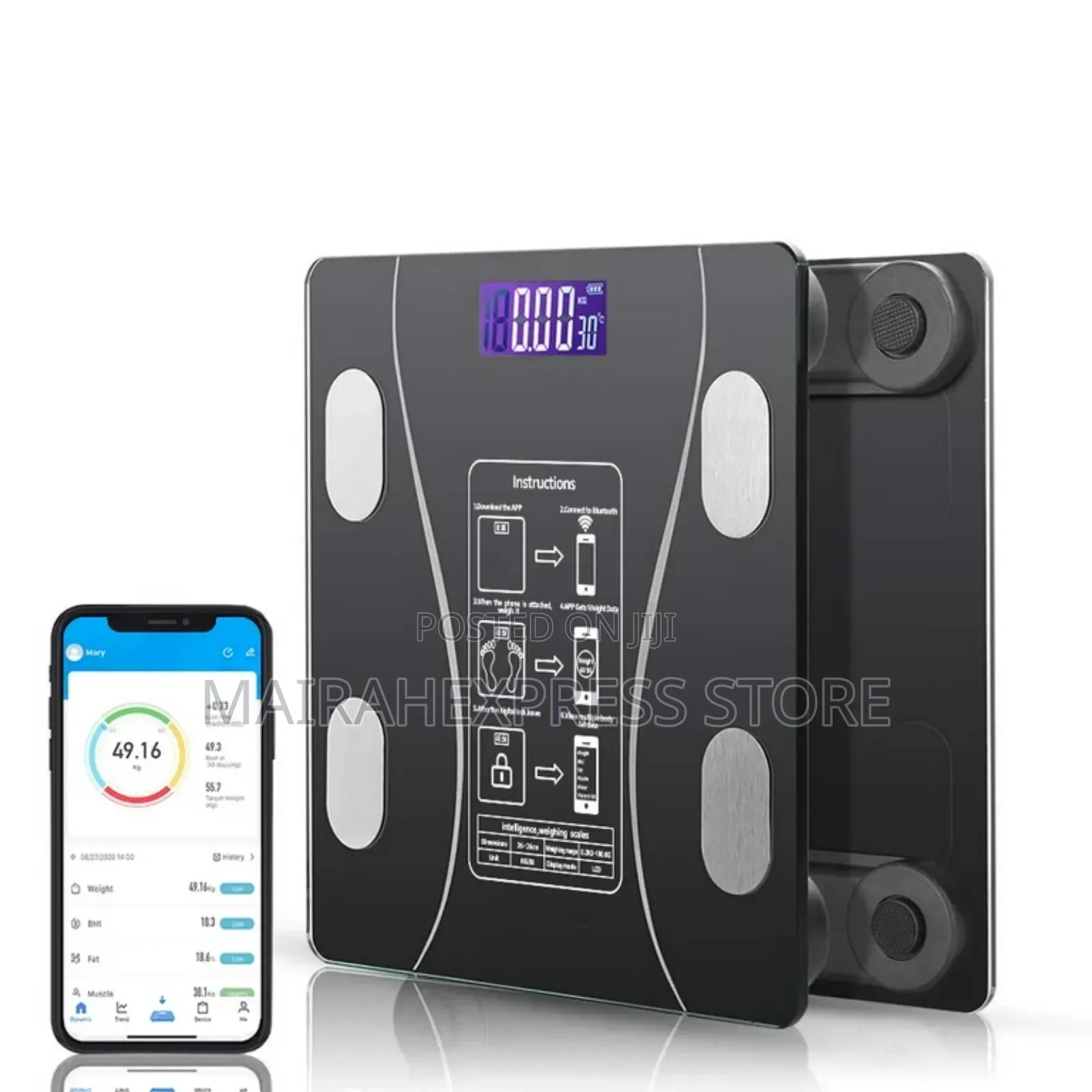 Smart App Rechargeable Bluetooth Body Fat Scale