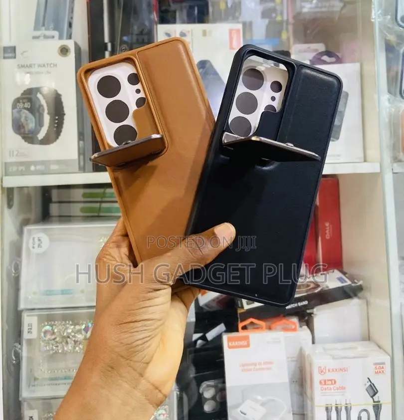Samsung S26 Ultra Premium Leather Flip Camera Case