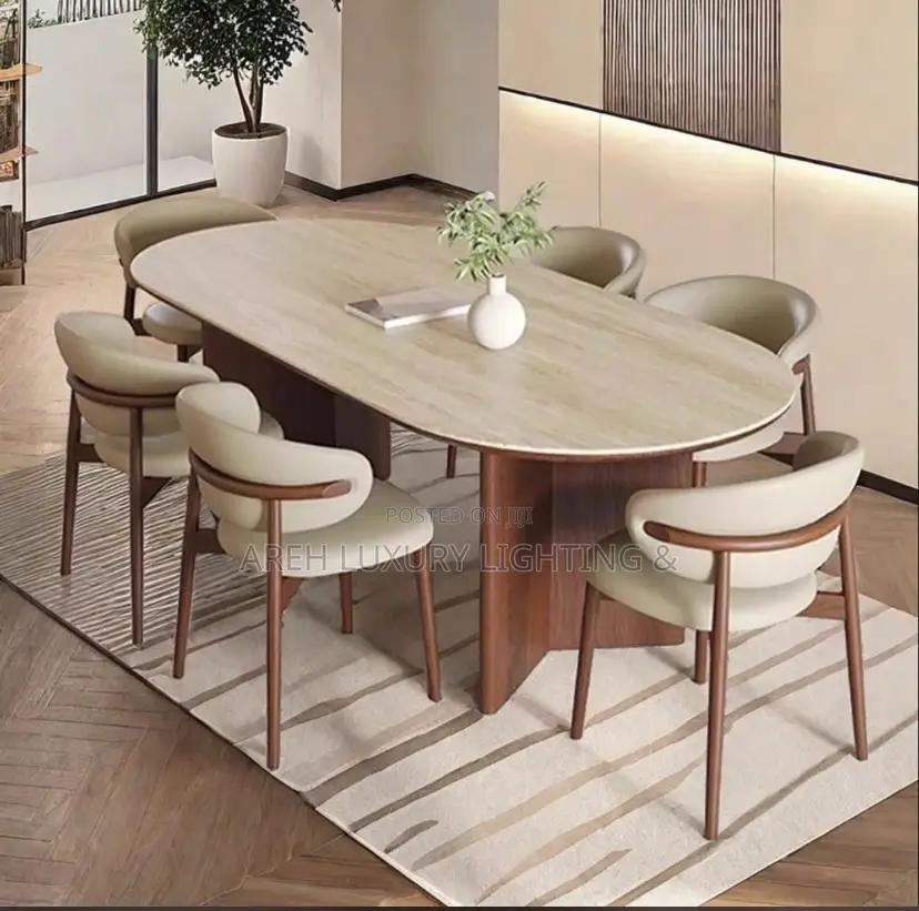 Modern Rectangular Dining Table Kitchen Restaurant