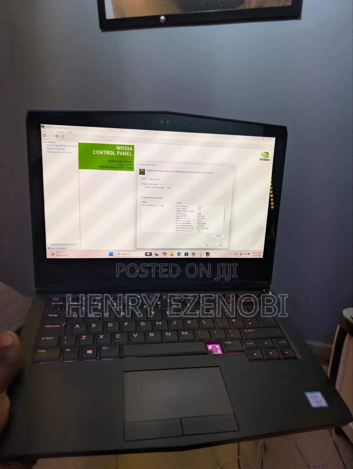 Laptop Dell Allenware M15 R5 16GB Intel Core i7 SSD 512GB