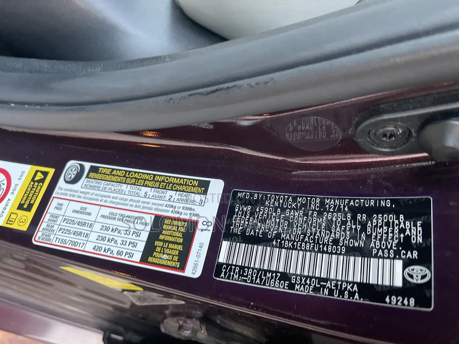 Toyota Avalon 2016 Maroon