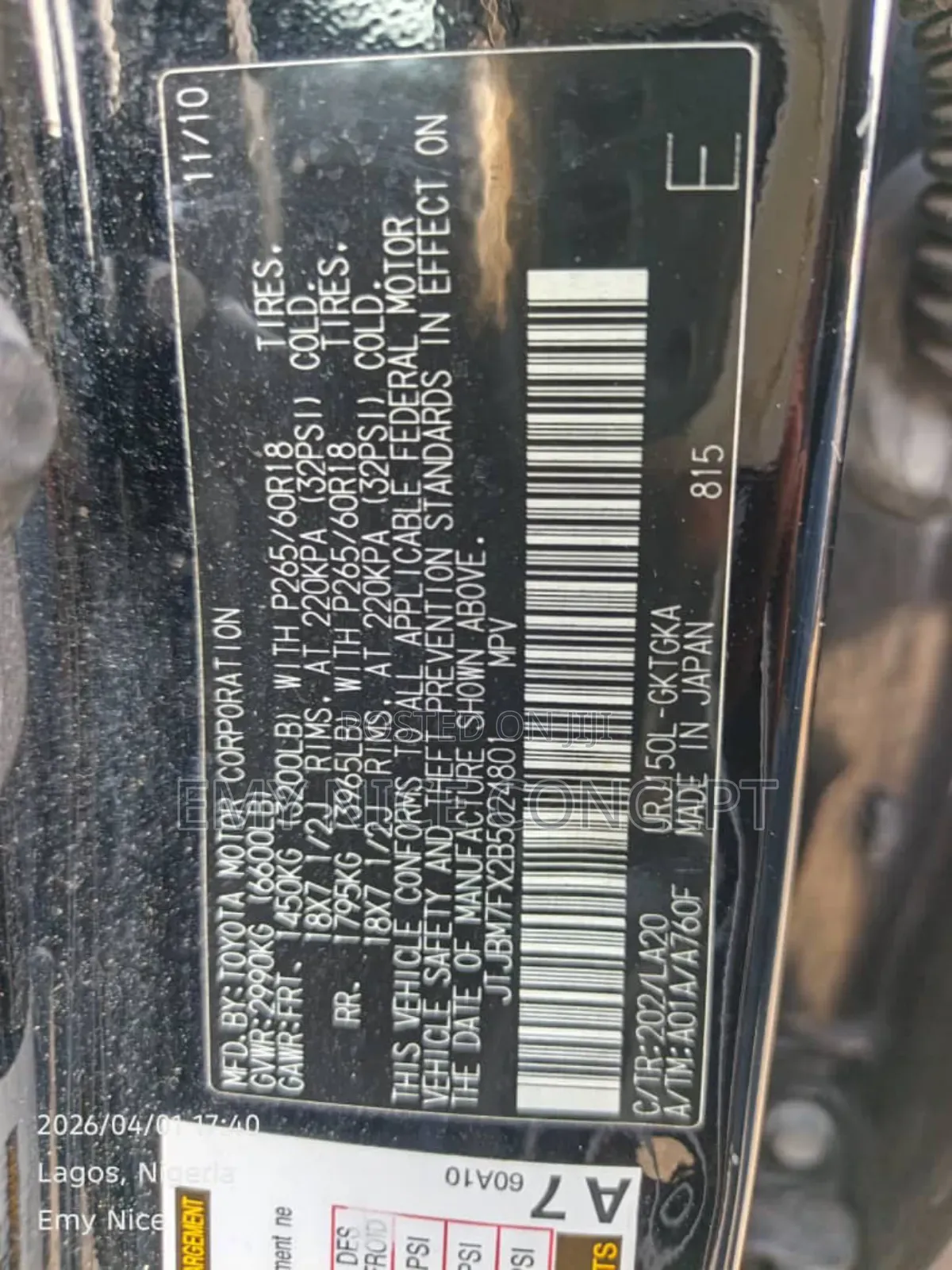 Lexus GX 460 2011 Black
