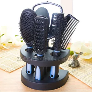 All-in-One Hair Styling Brush Set With Organizer Stand