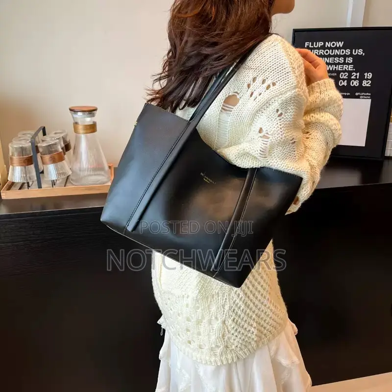 Camel Leather Tote Bag