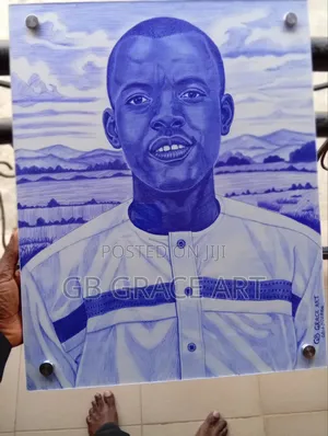 Custom Ballpoint Pen Portrait + Premium Acrylic Glass Frame