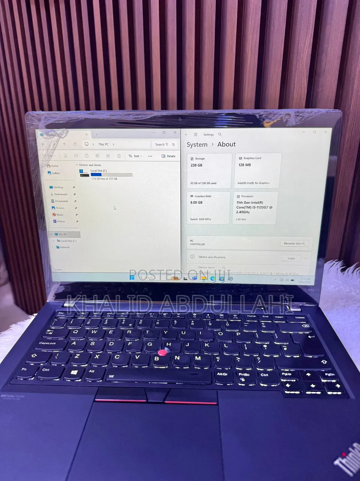 Laptop Lenovo ThinkPad T14 8GB Intel Core i5 SSD 256GB