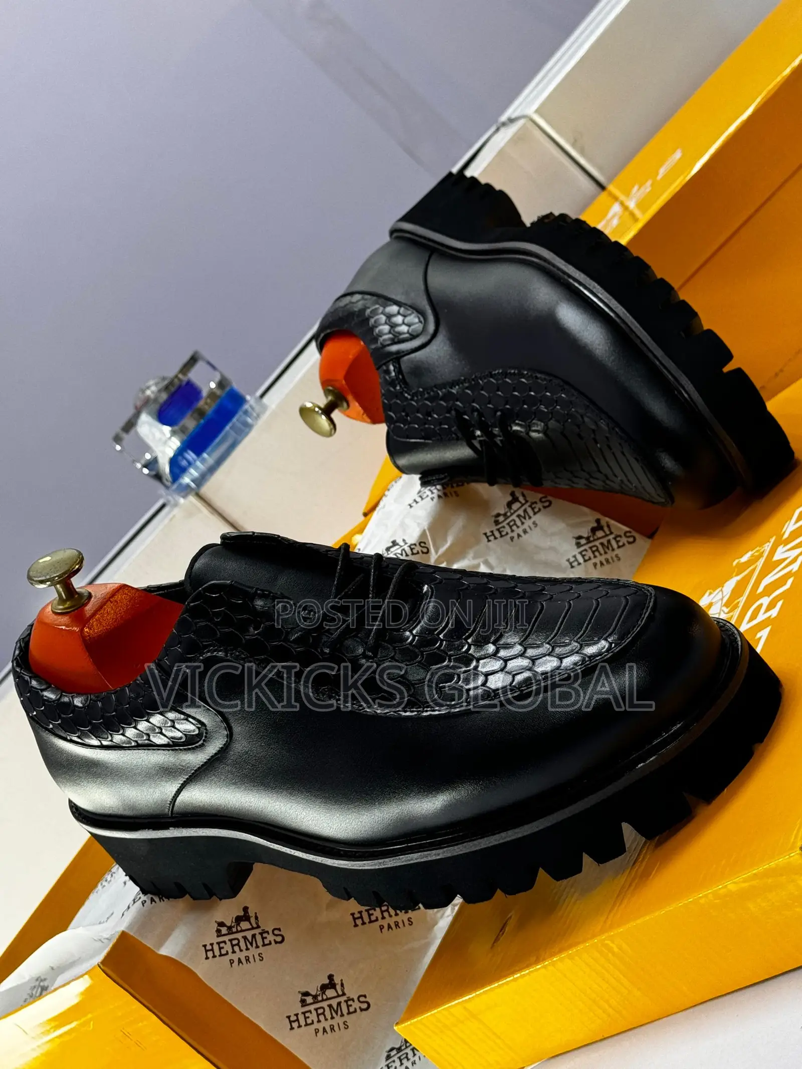 Hermes Classic Men’S Leather Shoes