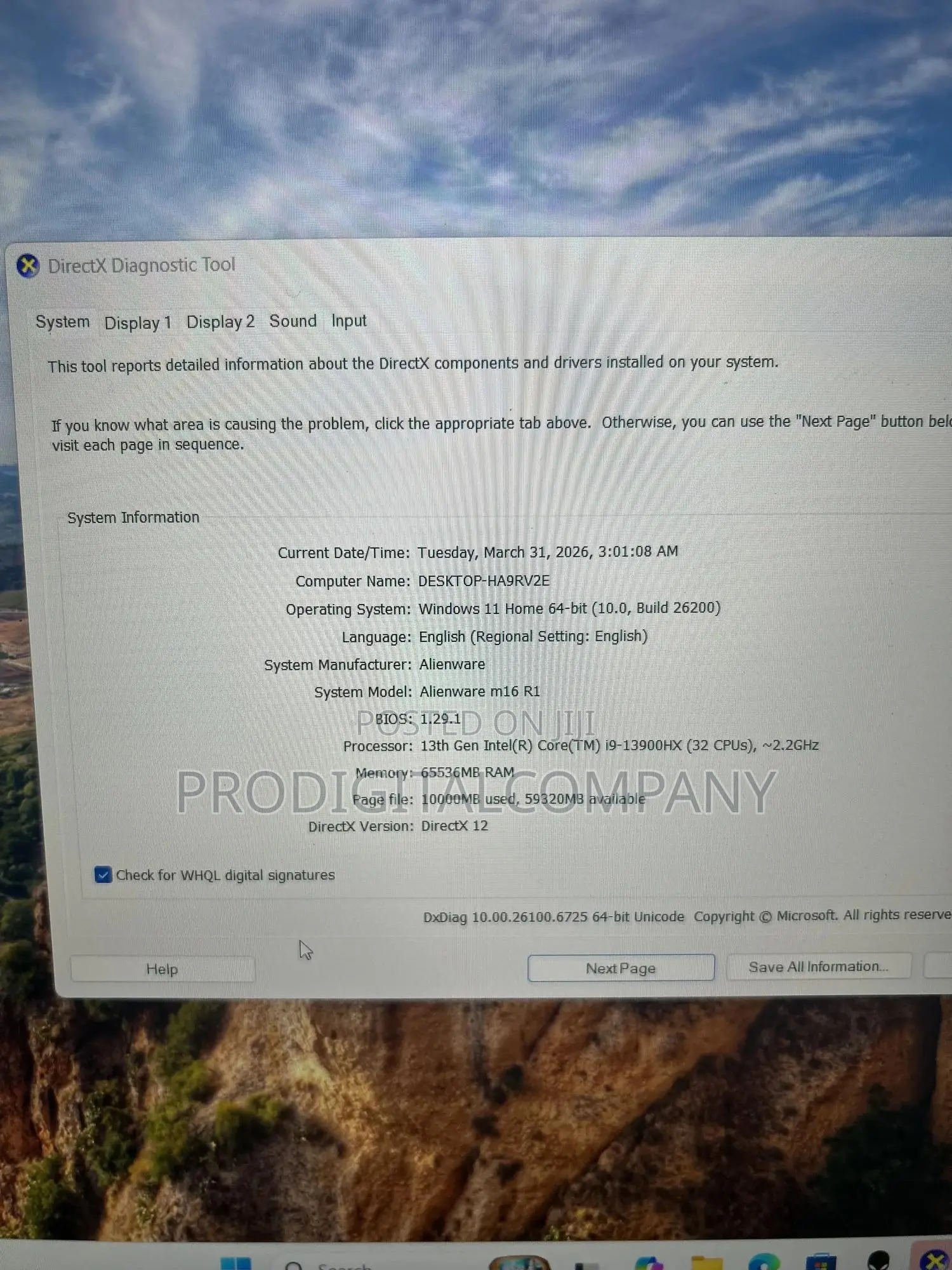 Laptop Dell Alienware M16 R1 64GB Intel Core i9 SSD 2T
