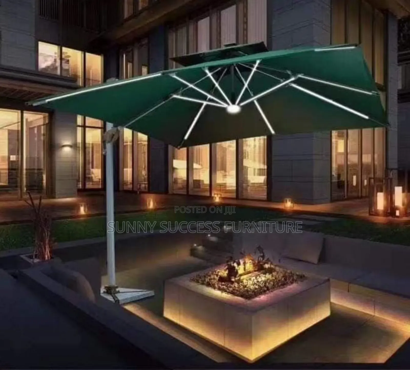 Sun Umbrella With Solar Light