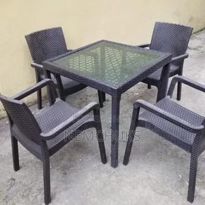 Standard Plastic Garden Chairs and Table