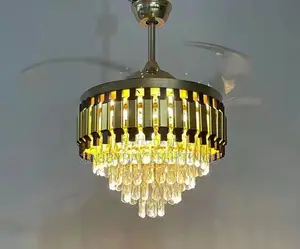 Elegant Crystal Fan Chandelier