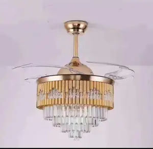 Modern Crystal Fan Chandelier