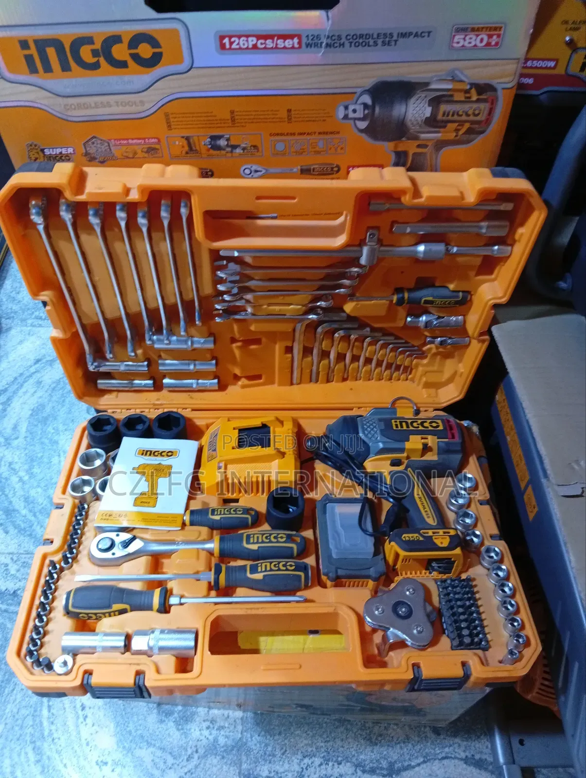 126pcs Cordless Impact Wrench Tools Set